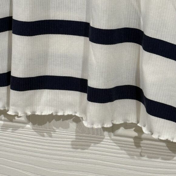 LuLaRoe Kelly Top Navy Blue Stripe‎  2XL NWT - Picture 4 of 8